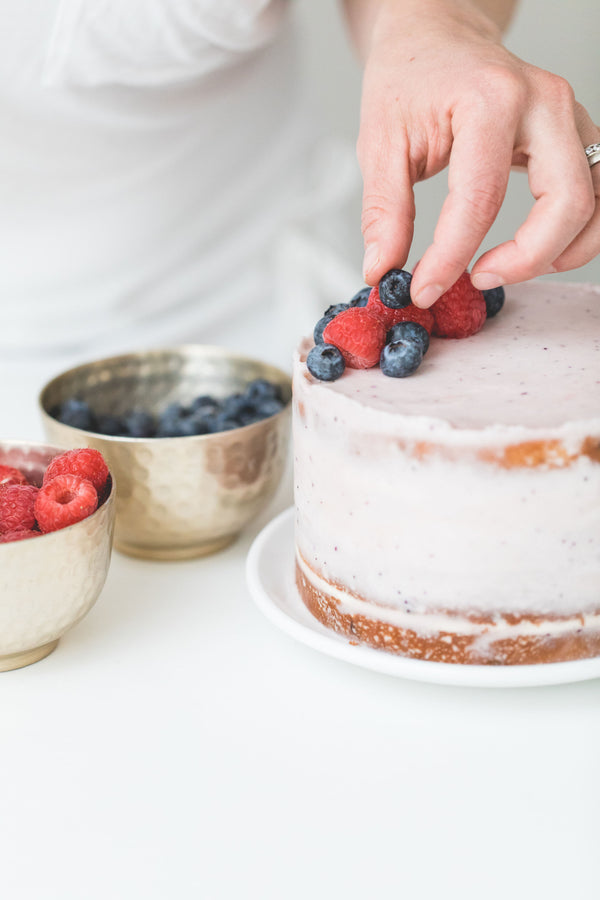 Scraped Cake w/ Fresh Fruit