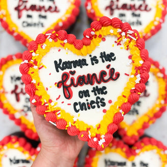 Karma is the FIANCE Heart Cake