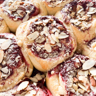 Raspberry Almond Stuffed Rolls