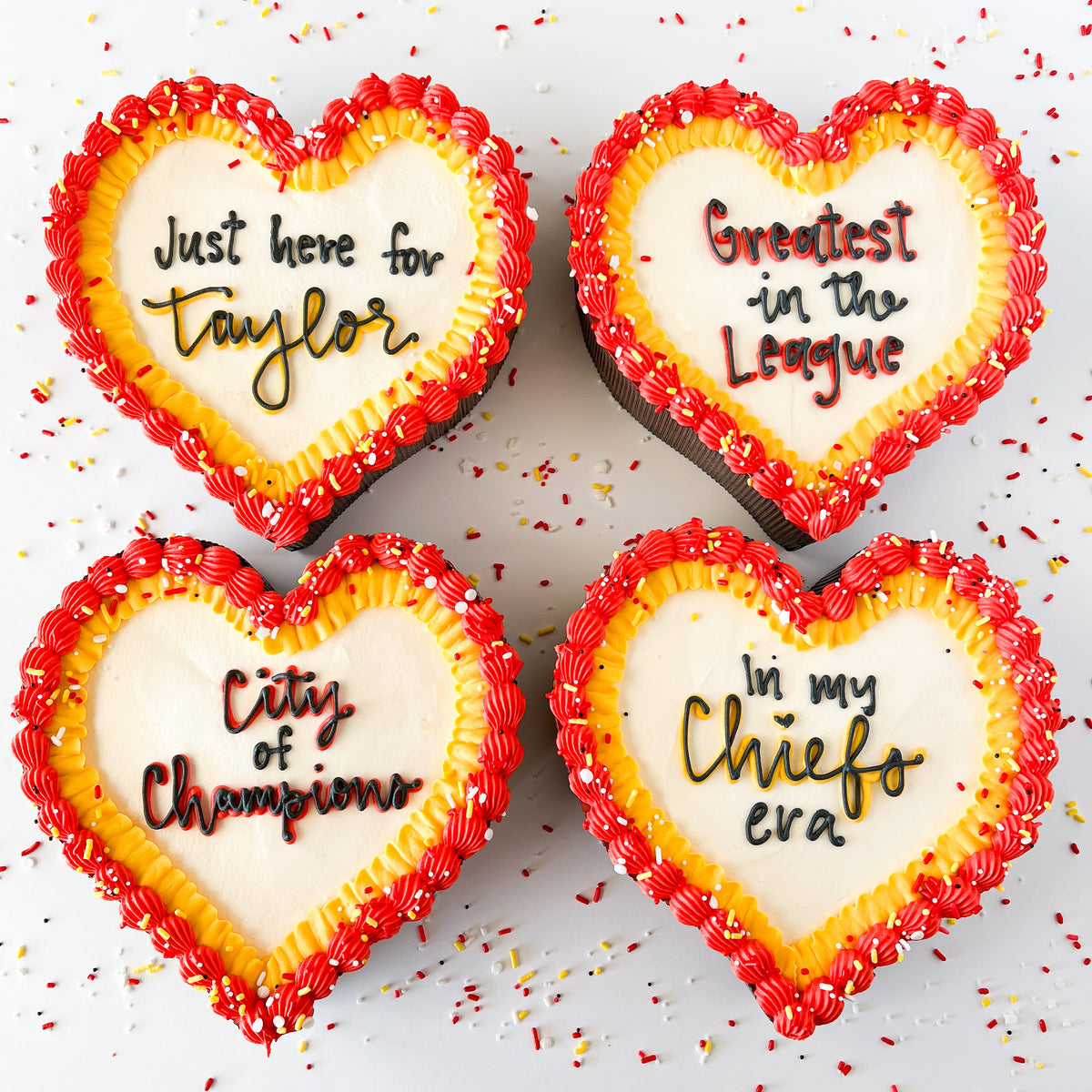 Chiefs Era Heart Cakes