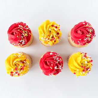 Chiefs Rosette Cupcakes